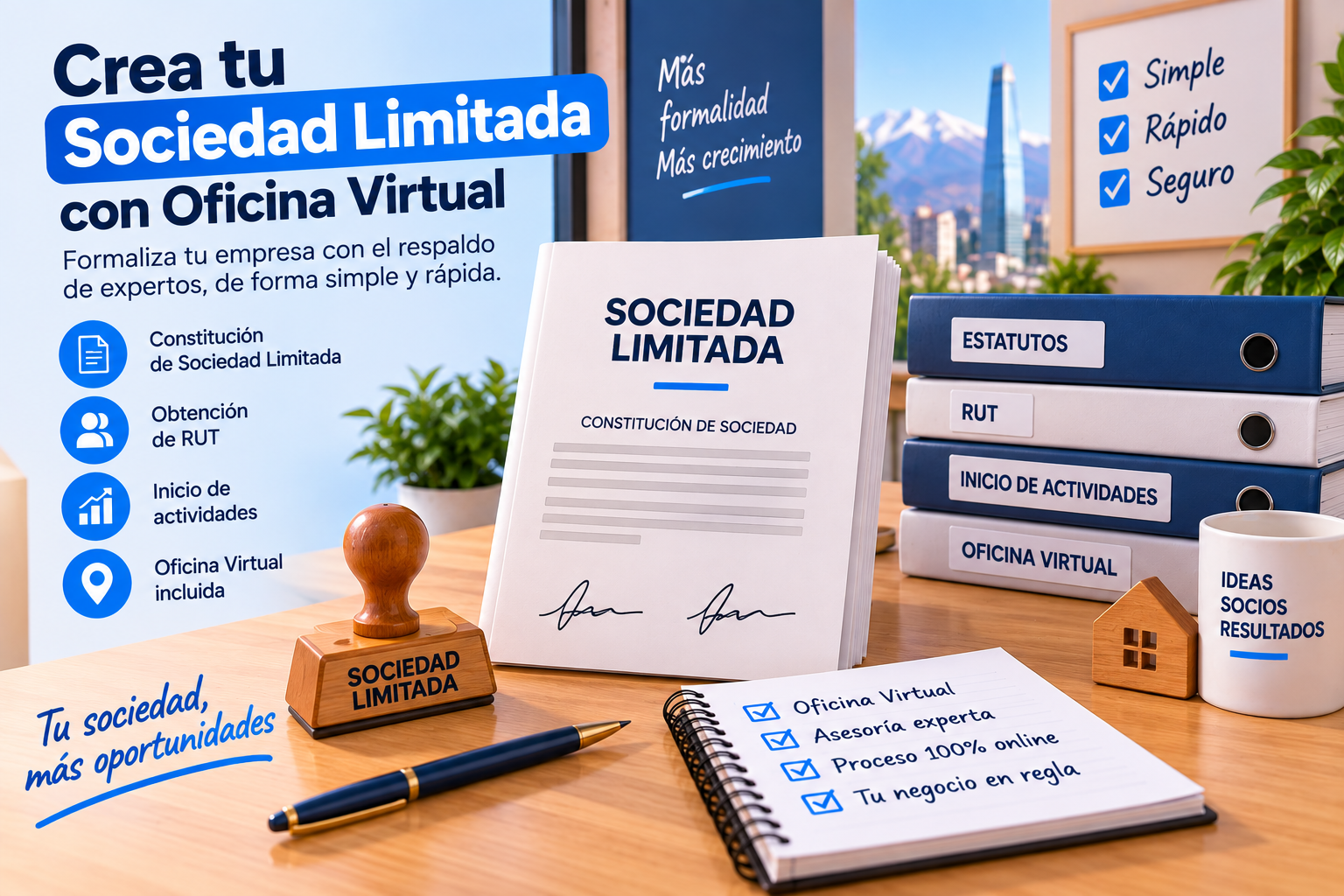 Crear Sociedad Limitada con Oficina Virtual en Chile